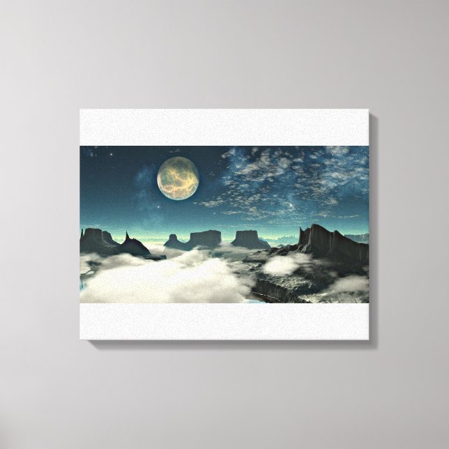 Toile Lune et paysage (Recto)