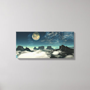 Toile Lune et paysage