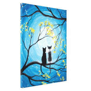 Toiles Canevas Lune De Chat Zazzle Fr