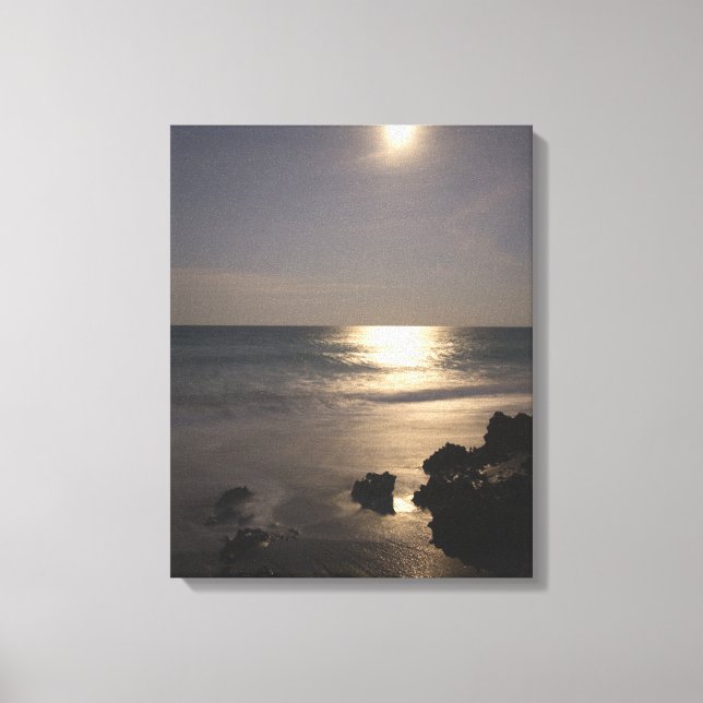 Toile Lune se levant sur l'océan (Recto)