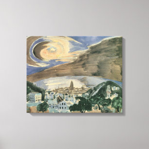 Toile Lune sur Barcelone par Walter Gramatte