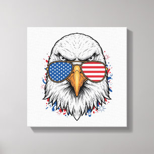 Toile Lunettes de soleil aigle patriotique Vintage Vecto