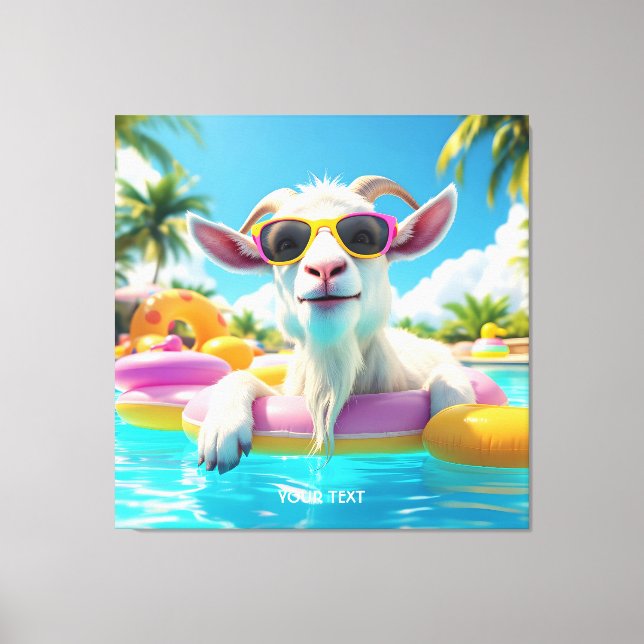 Toile Lunettes de soleil flottantes de chèvre mignonnes  (Recto)
