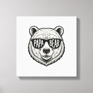 Toile Lunettes de soleil Papa Ours Tête d'ours Conceptio