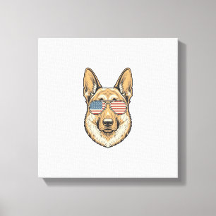 Toile Lunettes de soleil patriotiques Berger allemand Ar