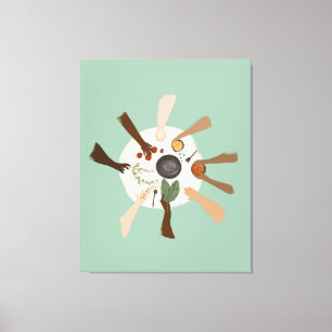 Toile L'unité par la diversité et l'affiche communautair