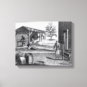 Toile L'usine de tabac dans différentes branches