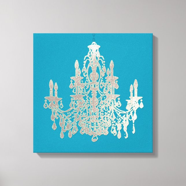 Toile Lustre en faux argent en fond DIY (Recto)