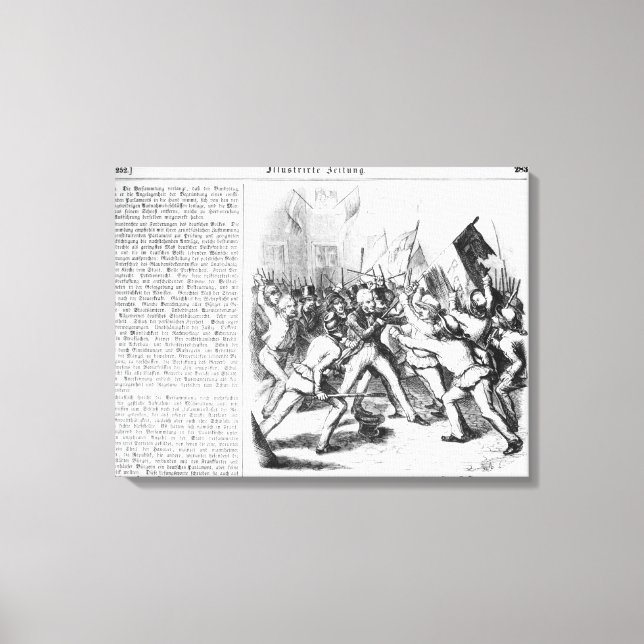 Toile Lutte entre les Républicains et le Parlement (Recto)