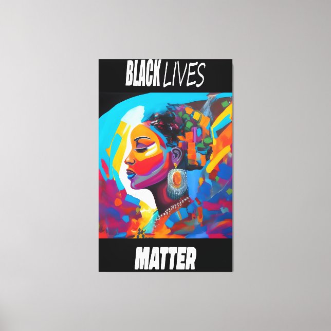 Toile Luxurious Empowered Colors Black Lives Matter (Recto)