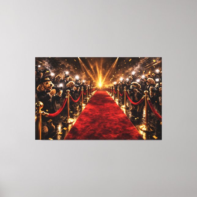 Toile Luxury Cockapoo Red Carpet Canvas – Celebrity Dog (Recto)
