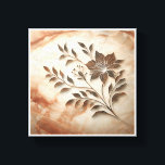 Toile Luxury Floral Marble Inlay Art - Elegant Stone Car<br><div class="desc">A sophisticated architectural art piece featuring a delicate floral and vine pattern carved into high-quality marble. The design showcases a beautiful interplay of earthy terracotta and cream tones within the natural stone texture, creating a timeless and luxurious aesthetic. Perfect for high-end home decor, classical interior spaces, or as a refined...</div>
