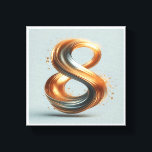 Toile Luxury Liquid Gold Number 8 Art - 3D Metallic Swir<br><div class="desc">A stunning 3D digital illustration of the number eight, crafted from flowing, liquid gold and polished chrome. The elegant curves are surrounded by sparkling golden dust and floating metallic spheres against a clean, neutral grey background. This sophisticated piece symbolizes infinity and prosperity, making it a perfect high-end accent for modern...</div>