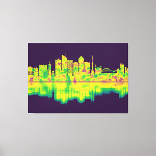 Toile Lyon France Skyline