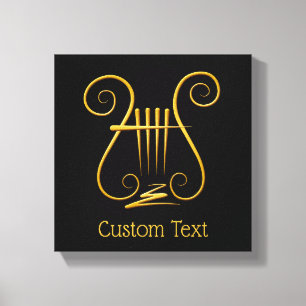Toile Lyre d'or