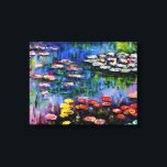 Toile Lys d'eau violet Monet<br><div class="desc">Monet Purple Water Lys Canvas Wrap. Peinture à l'huile sur toile de c. 1917. L'impressionniste Claude Monet demeure réputé et apprécié pour les peintures de nénuphars qu'il a réalisées à Giverny. Cette peinture spécifique de nénuphars présente un éventail de couleurs varié, dont des rouges enflammés, des bleus hantants et des...</div>