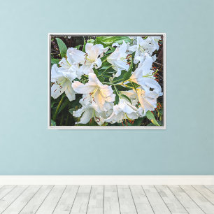 Toile Lys orientaux blancs fleurissent floraux