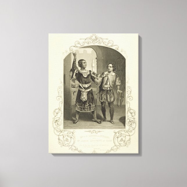 Toile M. G. V. Brooke en tant qu'Othello et James Bennet (Recto)