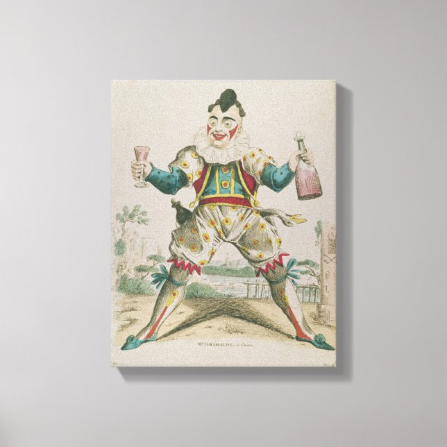 Toile M. Grimaldi en clown (Recto)
