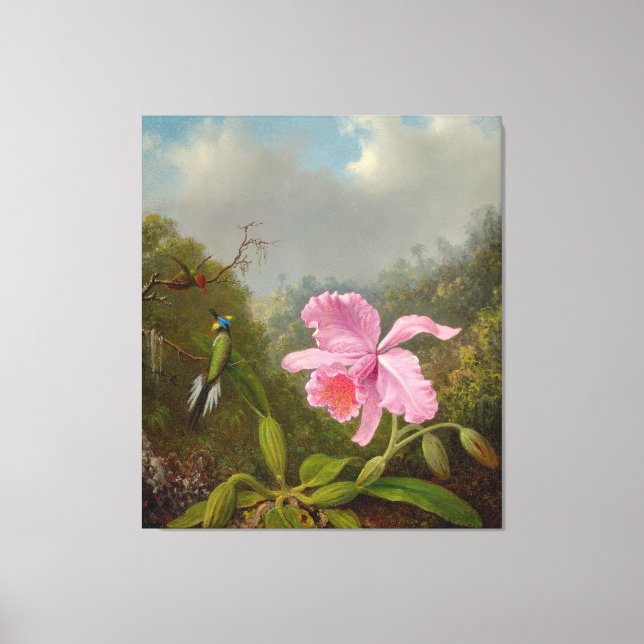 Toile M. HEADE - Combattre les colibris avec des orchidé (Recto)