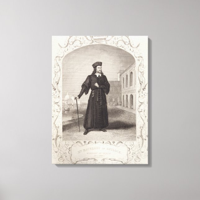 Toile M. Macready comme Shylock, Acte I Scène 3, dans "T (Recto)