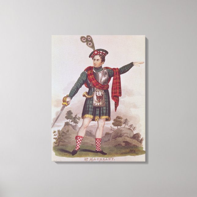 Toile M. Macready dans le rôle de Rob Roy Macgregor (Recto)