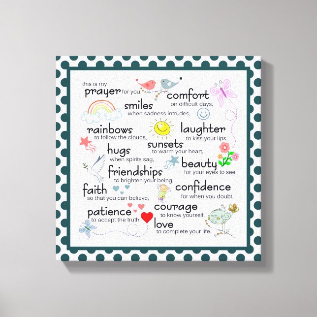 Toile Ma Prière Pour Vous (Recto)