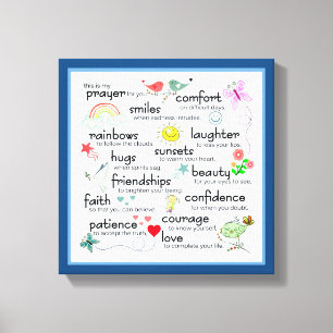 Toile Ma Prière Pour Vous Bénédictions