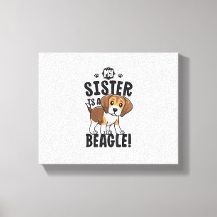 Toile Ma Soeur Est Une Chemise Beagle Enfants Beagle Che