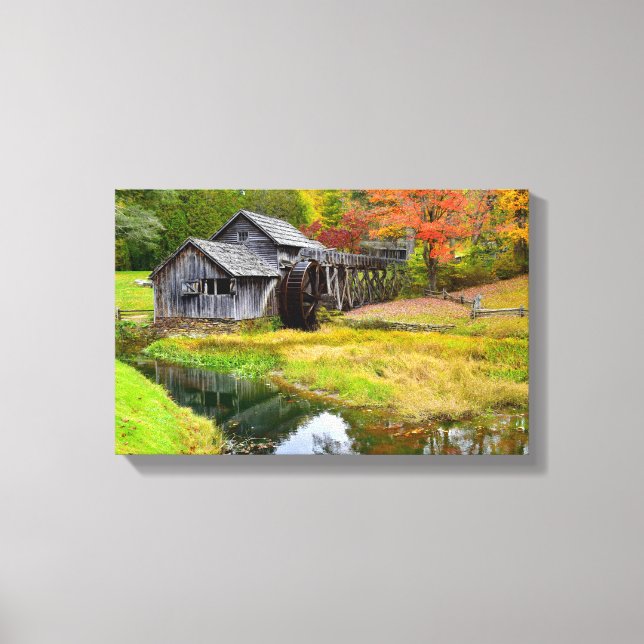 Toile Mabry Mill à l'automne (Recto)