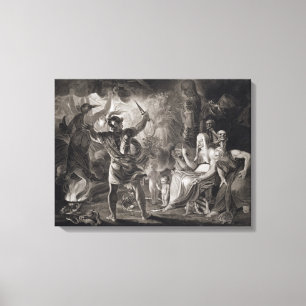 Toile Macbeth, les trois sorcières et Hecate dans l'act