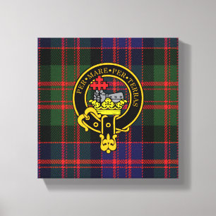 Toile Macdonald Scottish Crest et Tartan Canvas