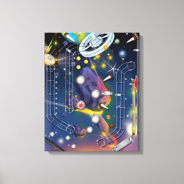 Toile Machine Super Space Pinball (Recto)