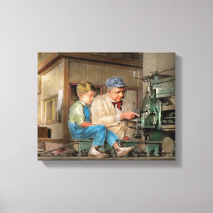 Toile Machiniste - passer du temps avec grand-père 1921