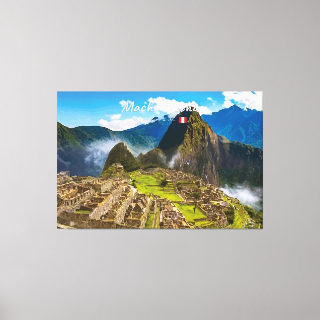 Toile Machu Picchu, Pérou - Ruines de la citadelle inca (Recto)