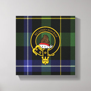 Toile Macneil Scottish Crest et Tartan Canvas
