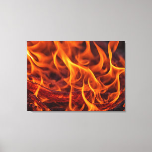Toile macro Flamme d'incendie