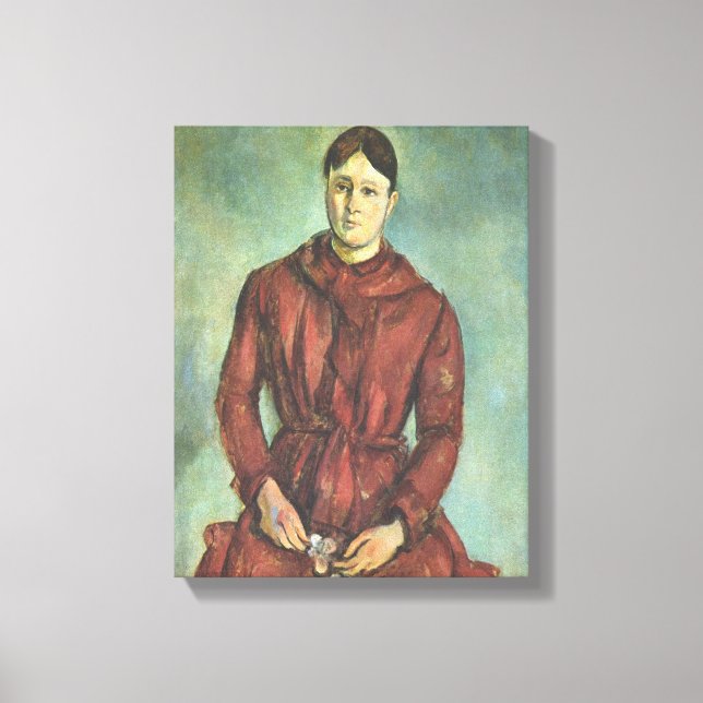 Toile Madame Cézanne en robe rouge - Paul Cézanne (Recto)