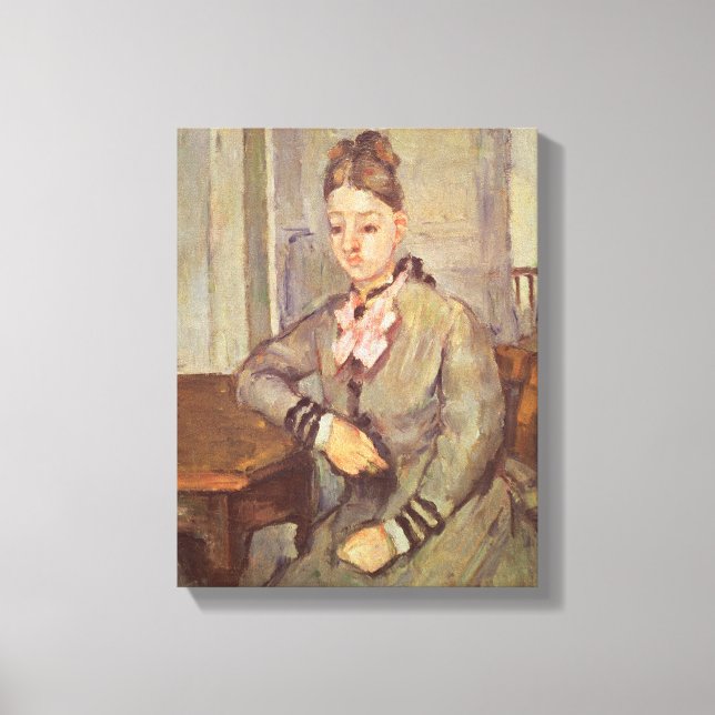 Toile Madame Cezanne Leaning on a Table, 1873-1877 (Recto)