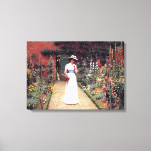 Toile Madame dans un jardin
