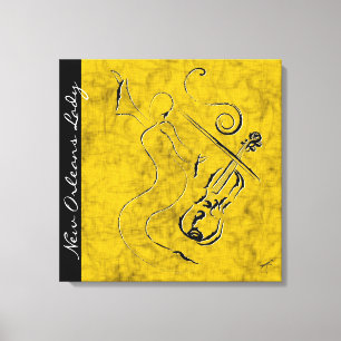 Toile Madame de la Nouvelle-Orléans - violon sur la