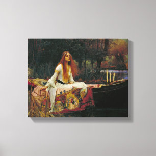 Toile Madame de Shalott sur l'eau
