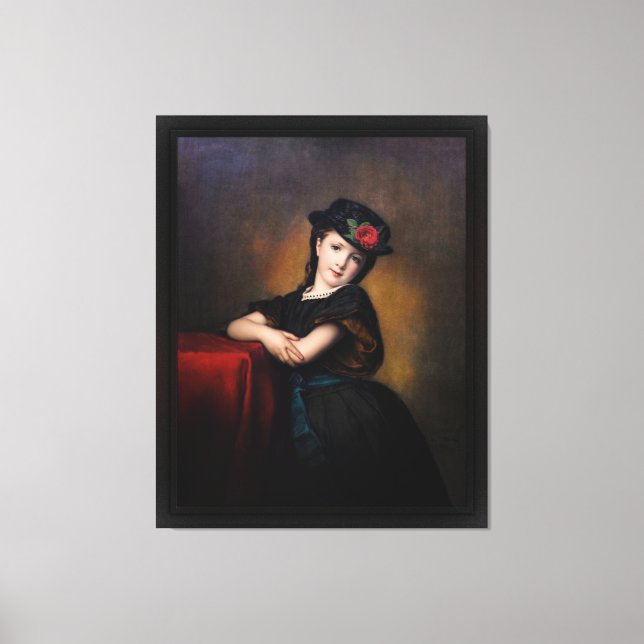 Toile Mädchenporträt par Samuel Baruch Ludwig Halle (Recto)