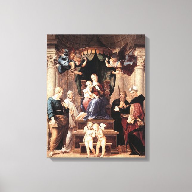 Toile Madone du baldaquin - Raphaël - c1506 (Recto)