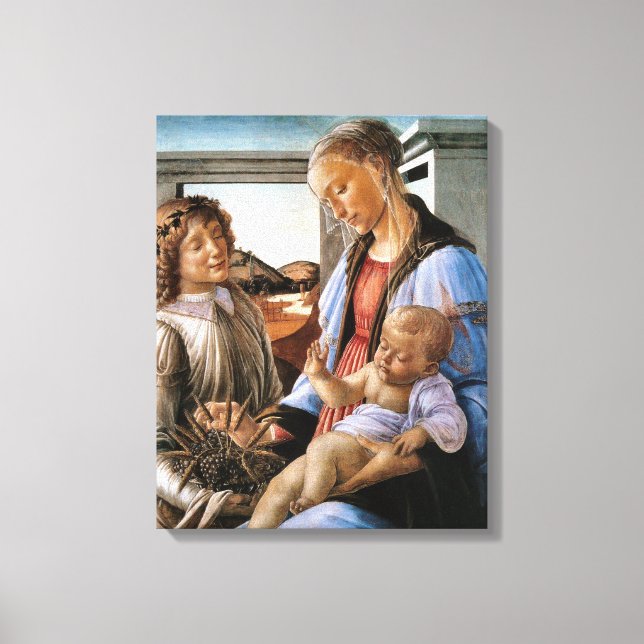 Toile Madone et Enfant avec ange - Botticelli - c1470 (Recto)