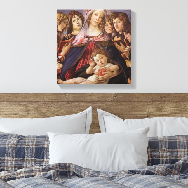 Toile Madone et Enfant avec des Anges par Sandro Bottice (Insitu(Chambre))
