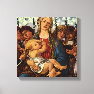 Toile Madonna and Child with Eight Angels de Botticelli
