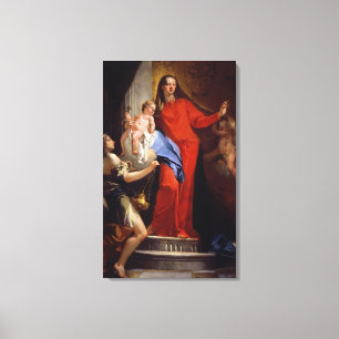 Toile Madonna du chapelet (huile sur la toile)