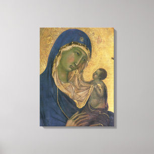 Toile Madonna et enfant avec des solides solubles.