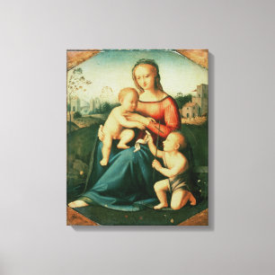 Toile Madonna et Enfant avec Saint Jean le Baptiste